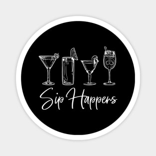 'Sip Happens Wine Glasses' Awesome Wine Lover Gift Magnet